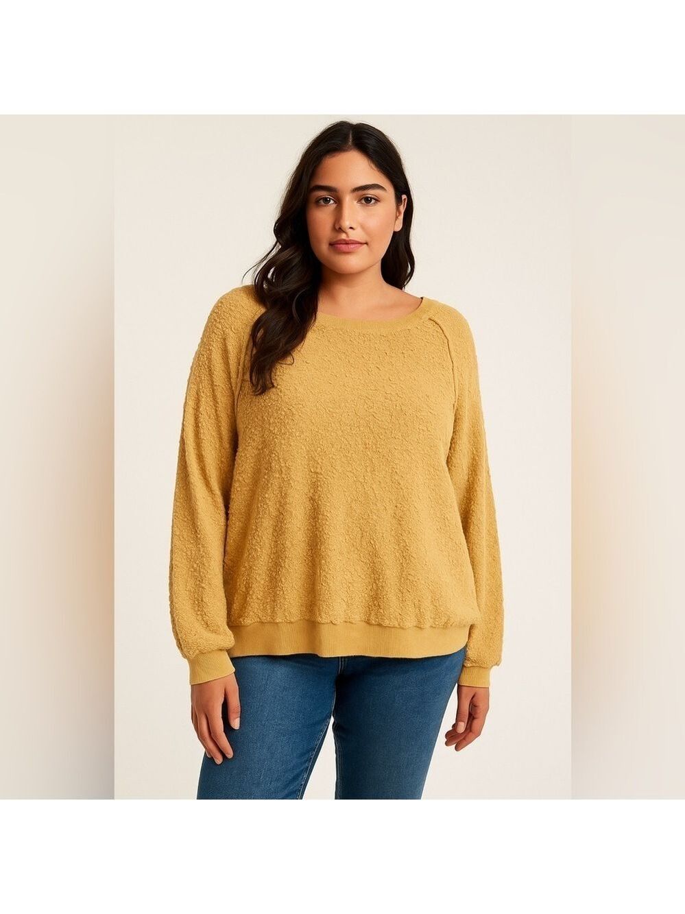 By Together Golden Yellow Crewneck Pullover Medium